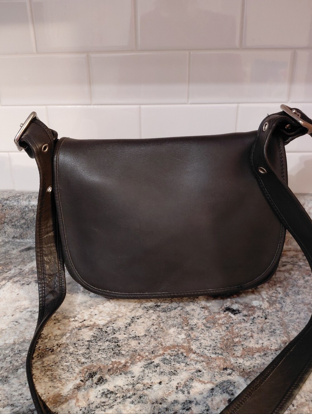 Designer Inspired Black Leather Women's Purse Handbag